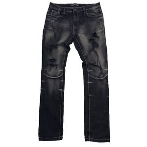 Legendary Status Black Destroyed Stretch Jeans Mens Size 20 (32x31 Fit)